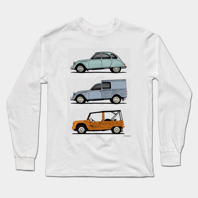 The classic frenc car and its cool derivates. Long Sleeve T-Shirt by jaagdesign